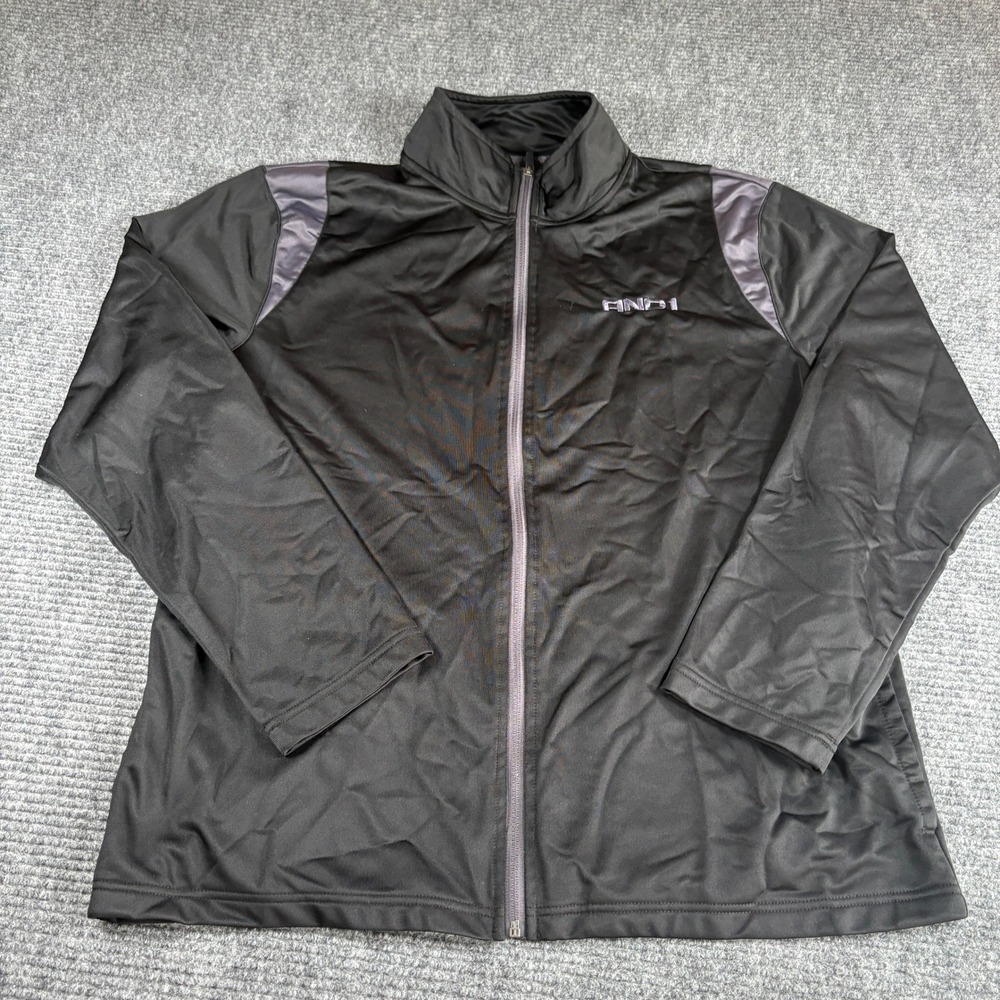 AND1 Mens Track Jacket XL Black Full Zip Mock Neck Activewear Basketball 3714